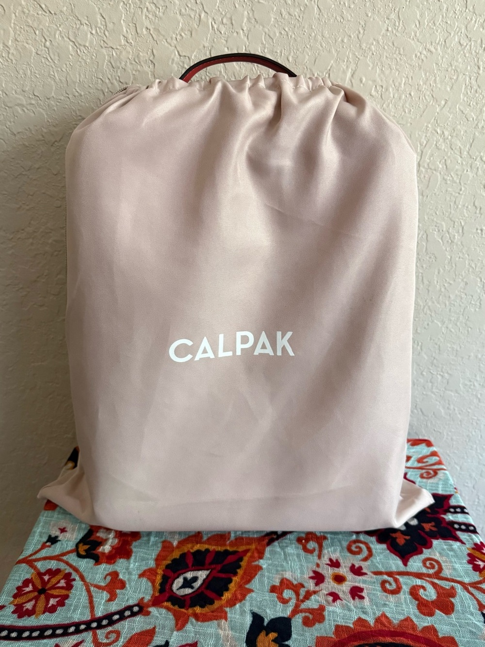 CALPAK Kaya 15" Laptop Backpack Cranberry Red Faux Leather Travel Work Bag - Picture 15 of 15